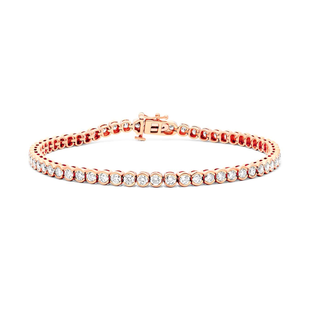 Diamond tennis clearance bracelet rose gold