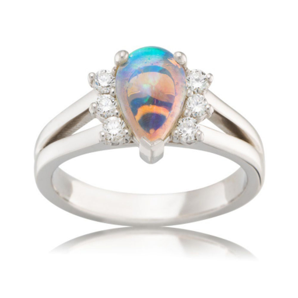 Pear opal ring | Temple & Grace UK