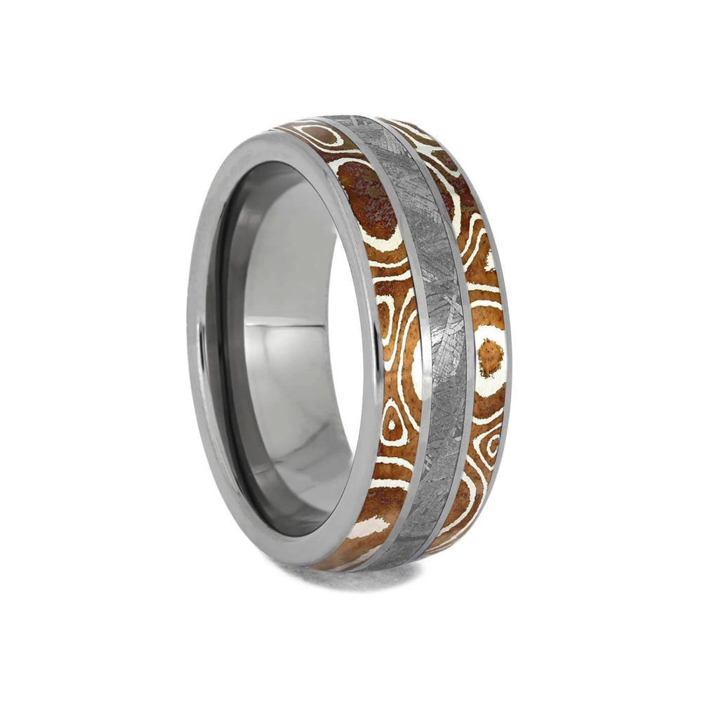 Meteorite ring hot sale wedding band